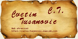 Cvetin Tušanović vizit kartica